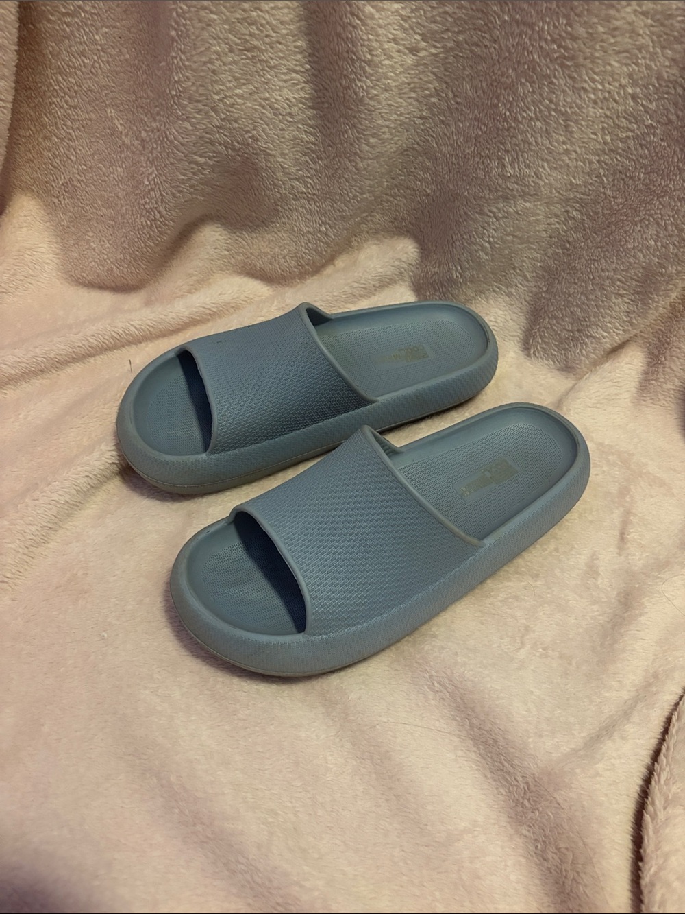 ComfortSlide Women's Open-Toe Slides in Slate Blue